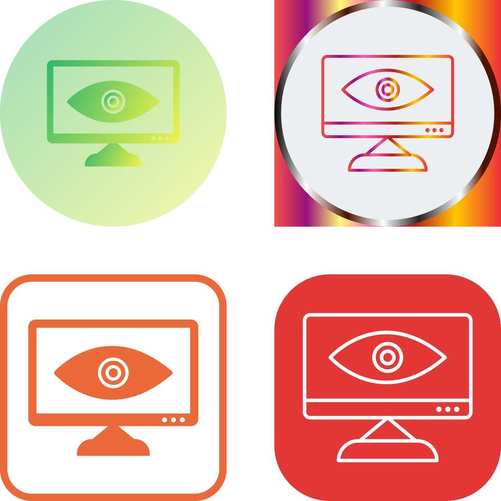 Unique Web Visibility Icon Design vector