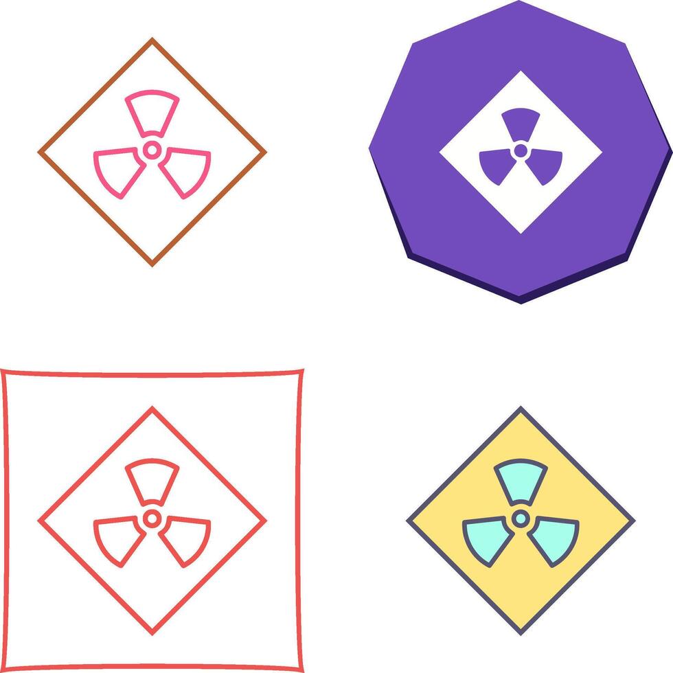 Radiation Icon Design vector
