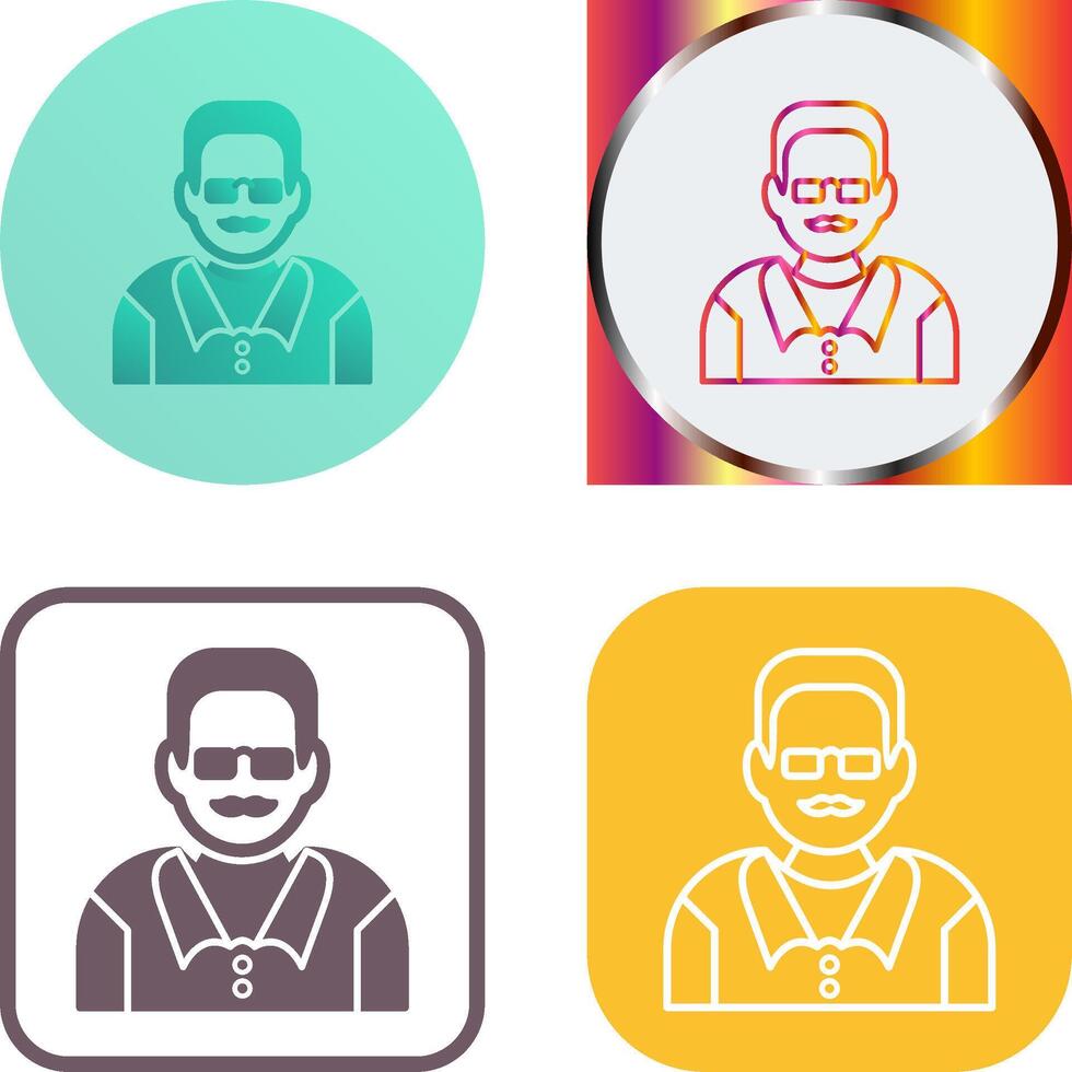 Unique Male Professor Icon Design vector