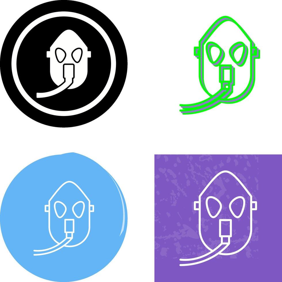 Unique Oxygen Mask Icon Design vector