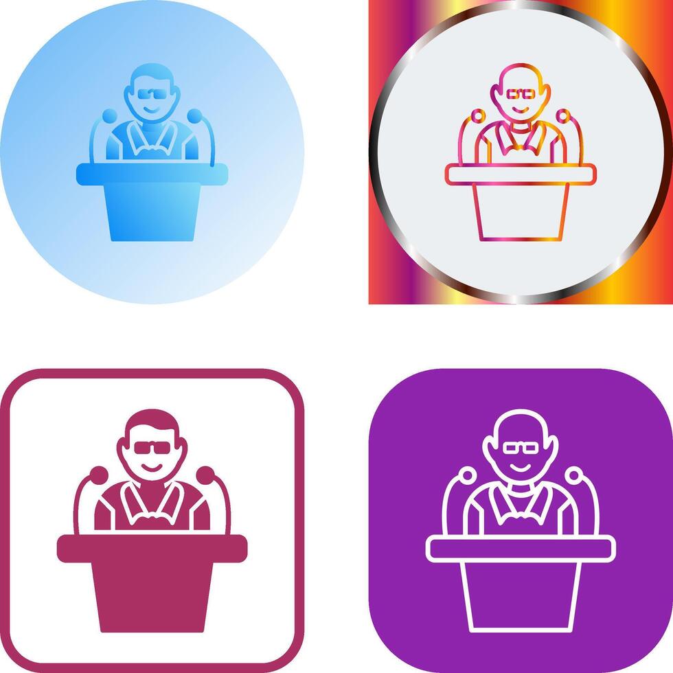 Unique Lecture Icon Design vector