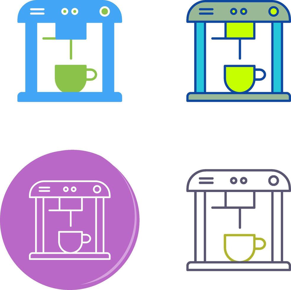 Unique Coffee Machine Icon Design vector
