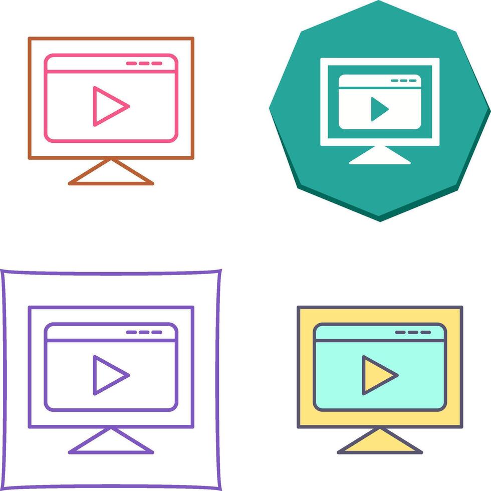 Streaming Icon Design vector