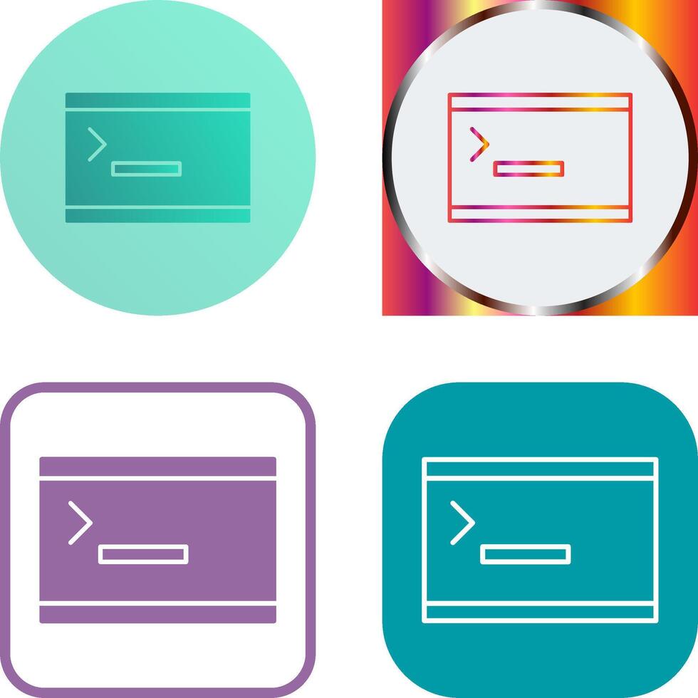 Unique Console Icon Design vector