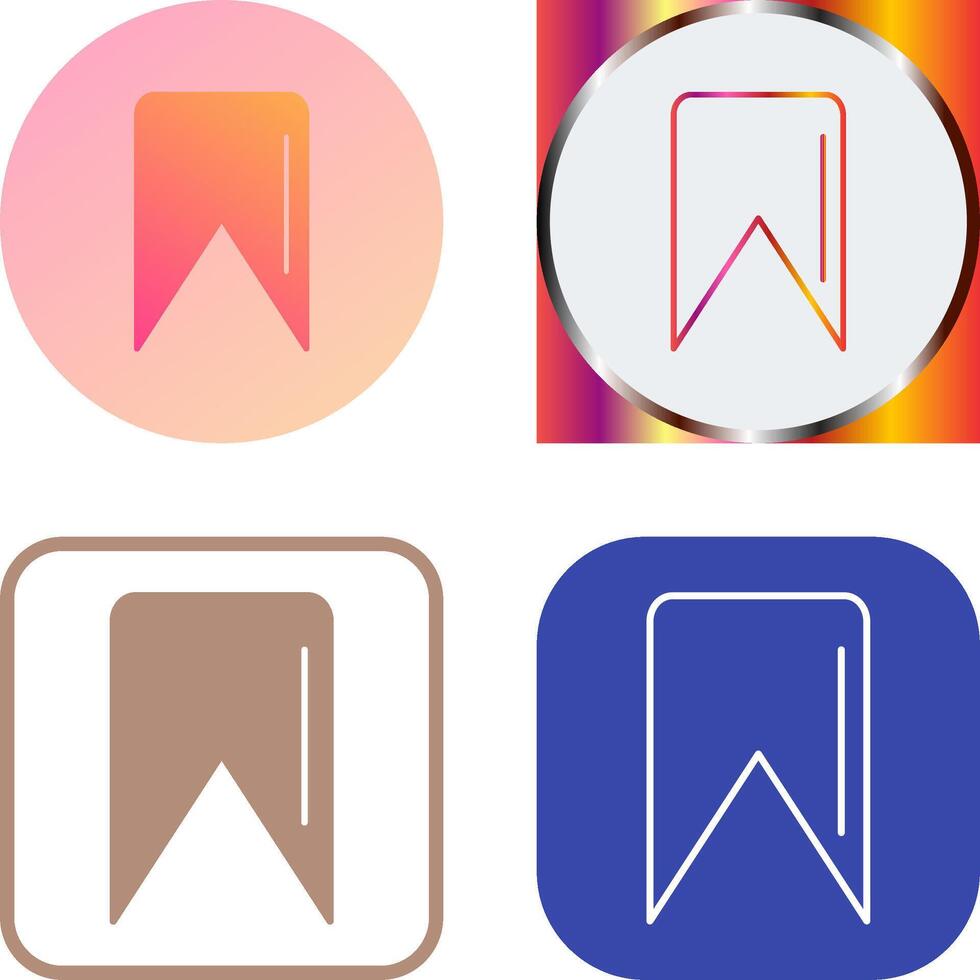 Unique Bookmark Icon Design vector