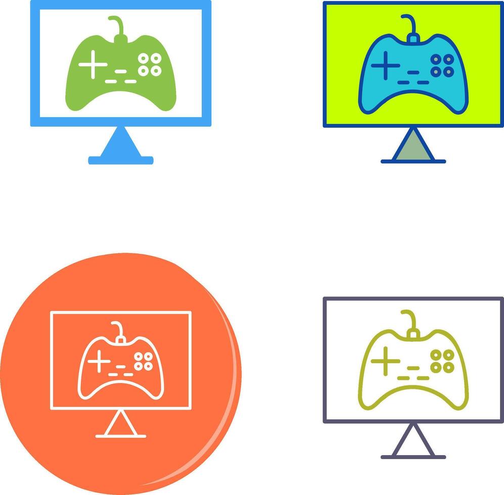 Unique Online Games Icon Design vector