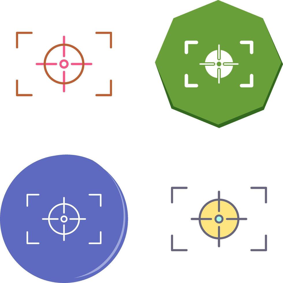 Unique Focus Horizontal Icon Design vector