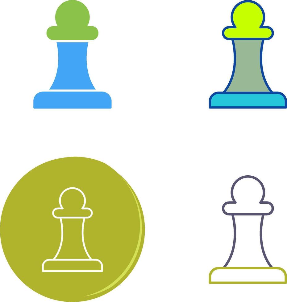 Unique Pawn Icon Design vector