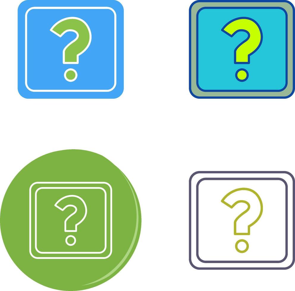Unique Question Mark Icon Design vector