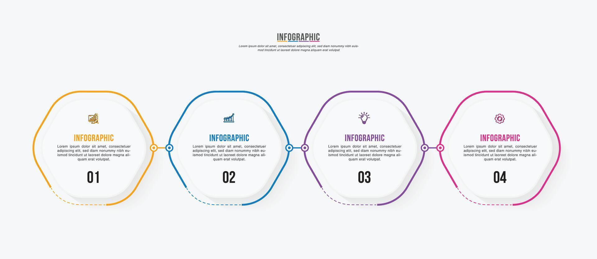 Infographic label design with hexagon steps business infographic template design and 4-5-6 options. Can be used for process diagram, presentations, workflow layout, banner, flow chart, info graph. vector