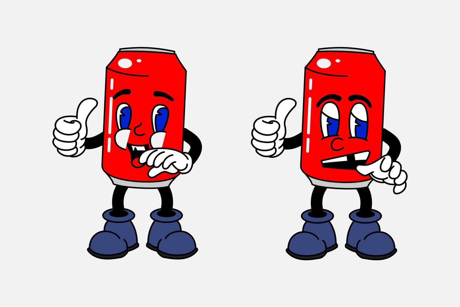 old cartoon mascot character elements. different clipart, faces, limbs. character creator for vintage retro logos and branding. isolated illustrations vector