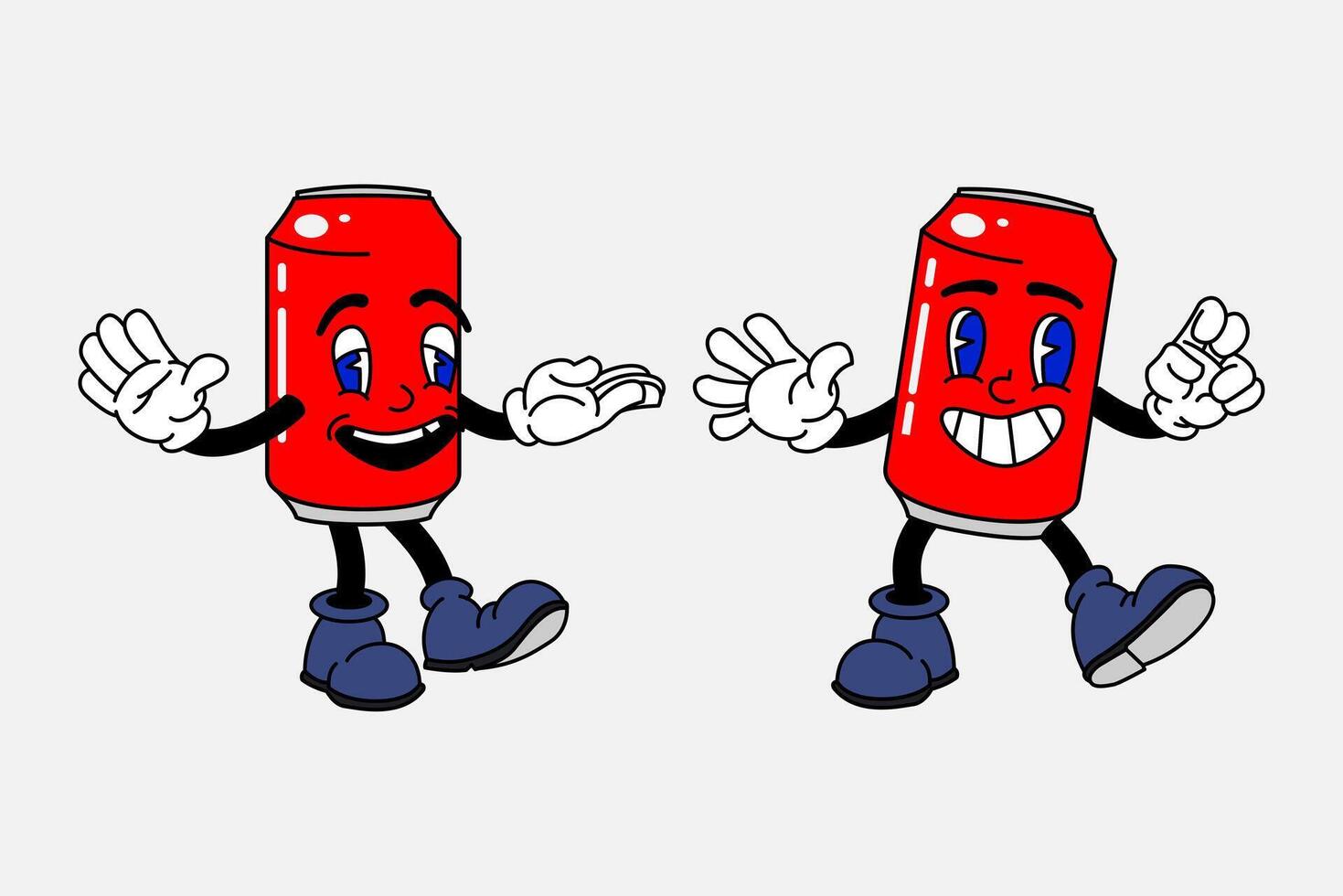 old cartoon mascot character elements. different clipart, faces, limbs. character creator for vintage retro logos and branding. isolated illustrations vector