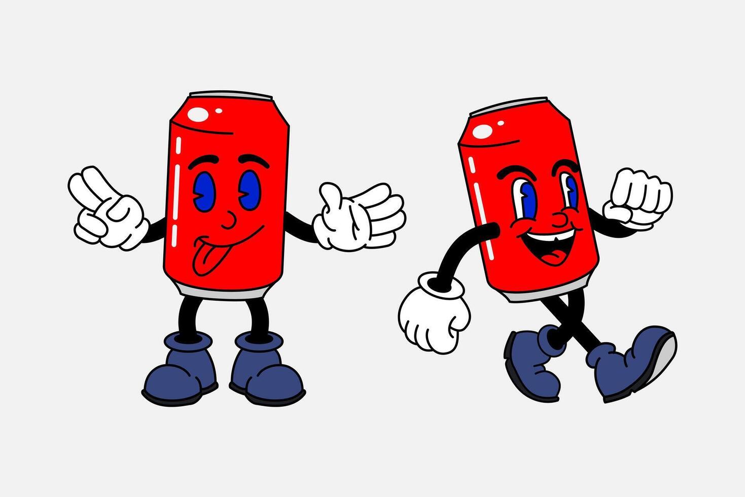 old cartoon mascot character elements. different clipart, faces, limbs. character creator for vintage retro logos and branding. isolated illustrations vector