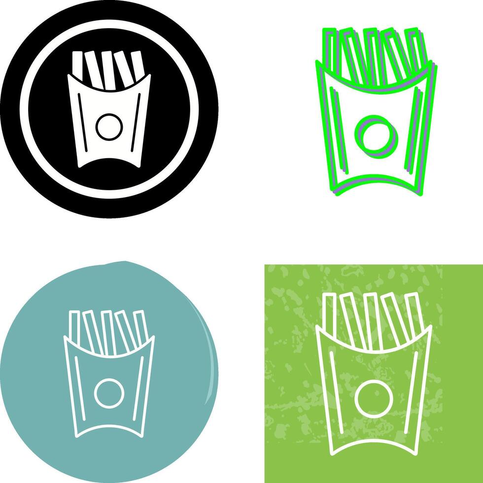 Unique French Fries Icon Design vector