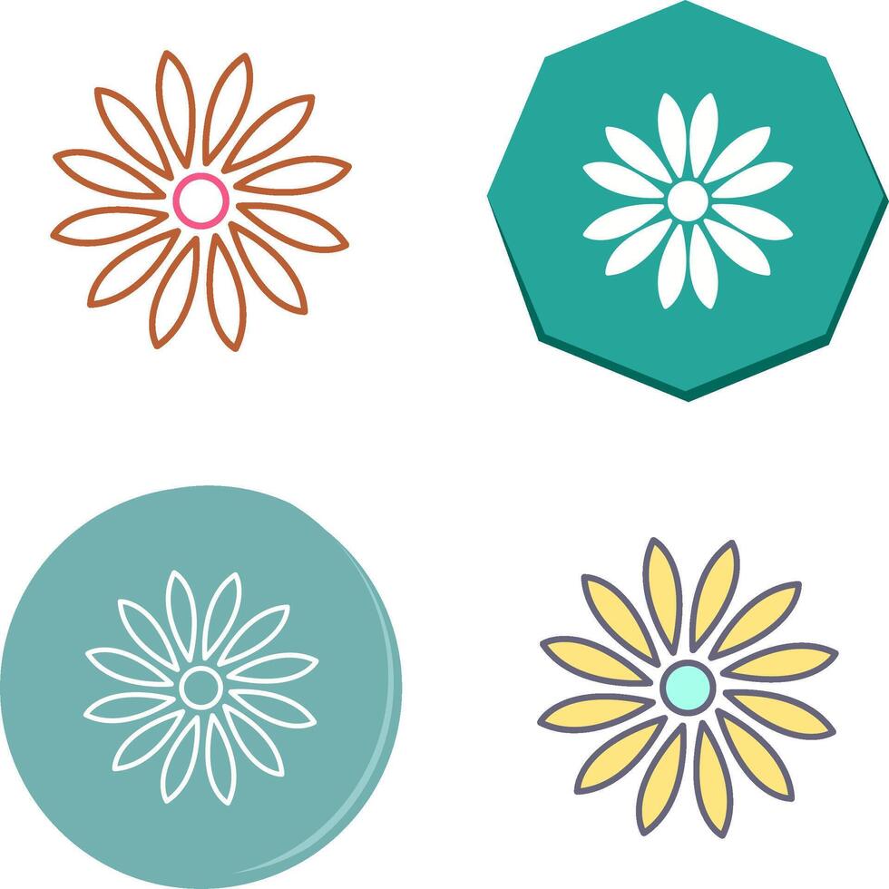 Unique Flower Icon Design vector