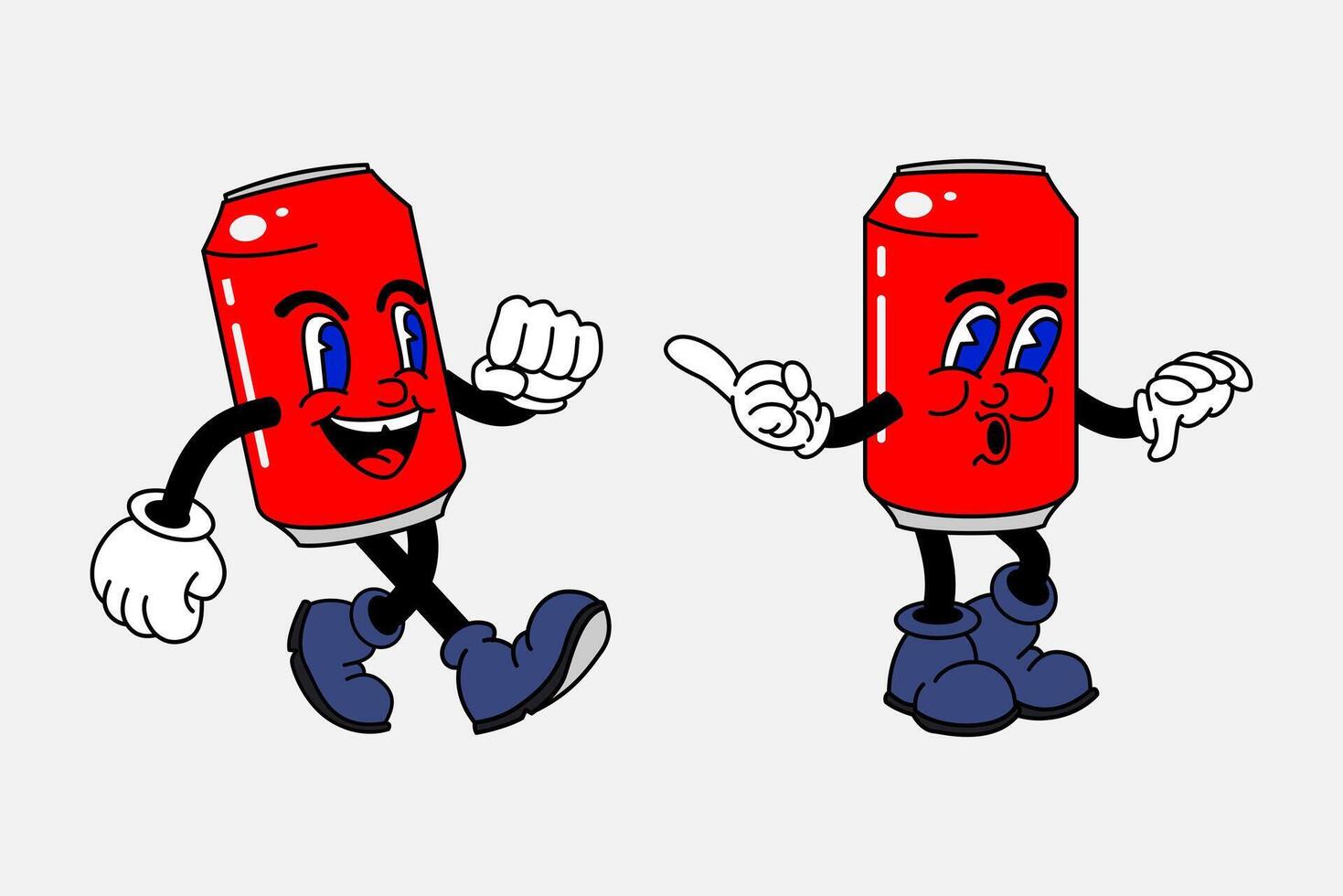 old cartoon mascot character elements. different clipart, faces, limbs. character creator for vintage retro logos and branding. isolated illustrations vector