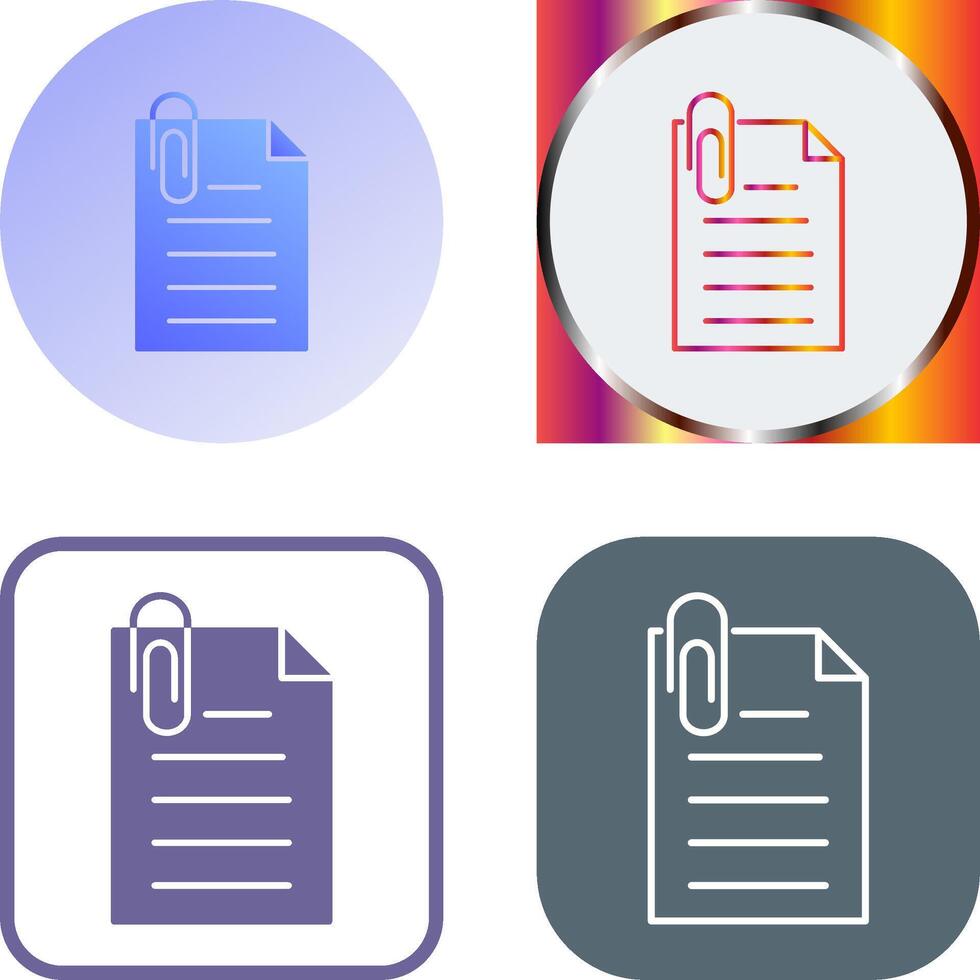Unique Attachment Icon Design vector