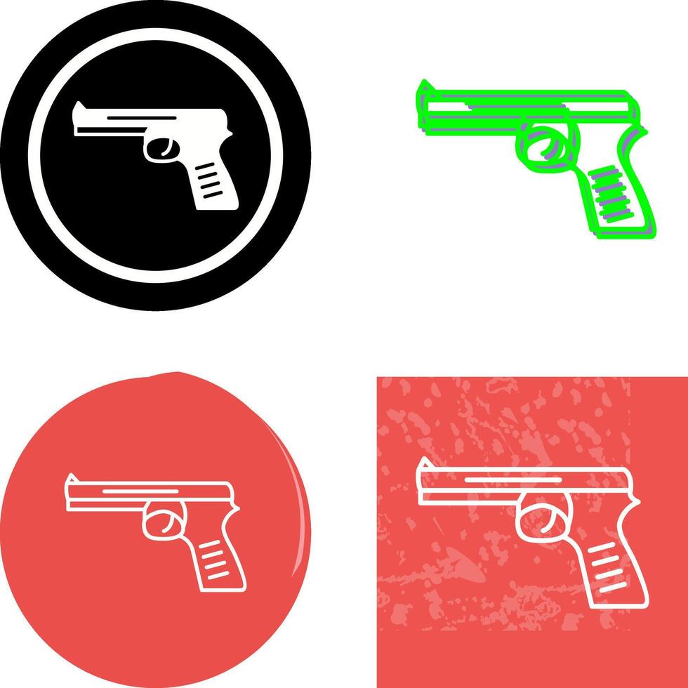 Unique Pistol Icon Design vector