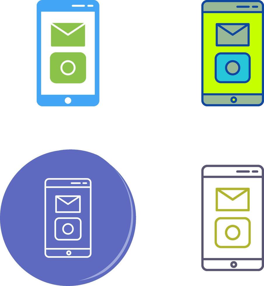 Unique Mobile Applications Icon Design vector