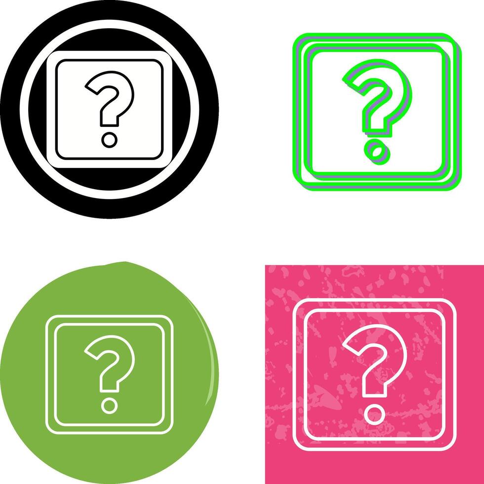 Unique Question Mark Icon Design vector