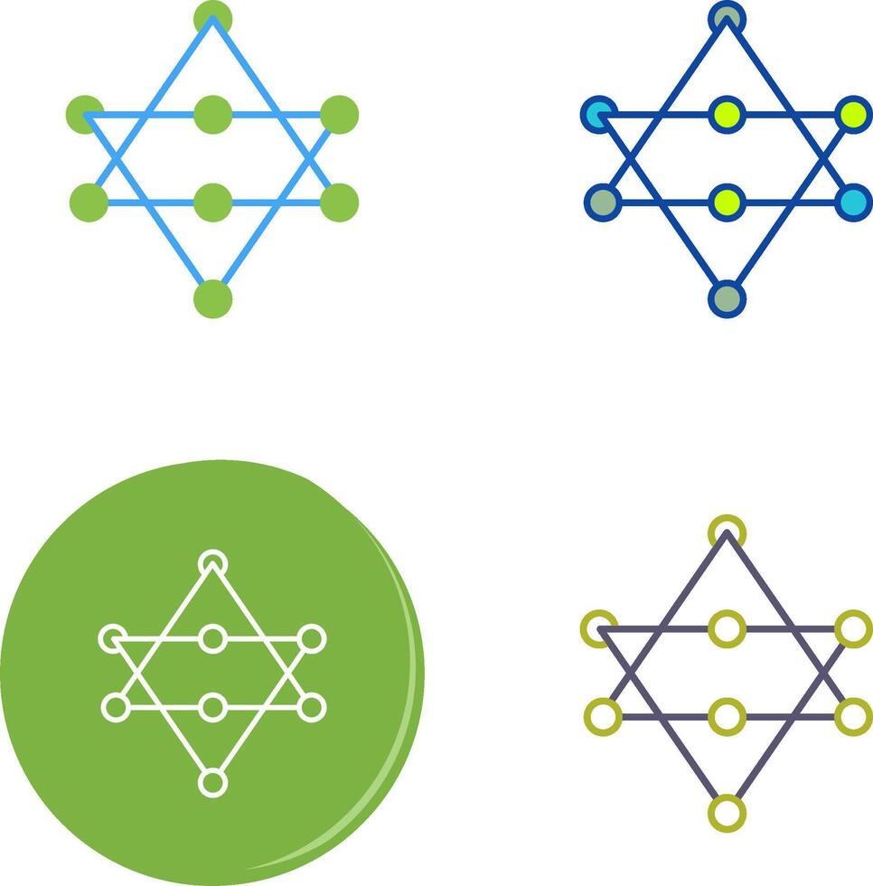 Unique Networks Icon Design vector