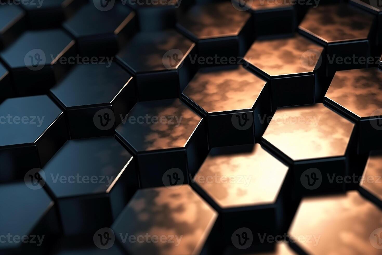 Abstract background hexagons glass pattern geometric crystals abstract photo