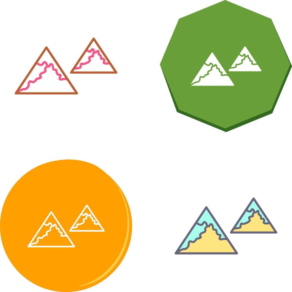 Unique Mountains Icon Design vector