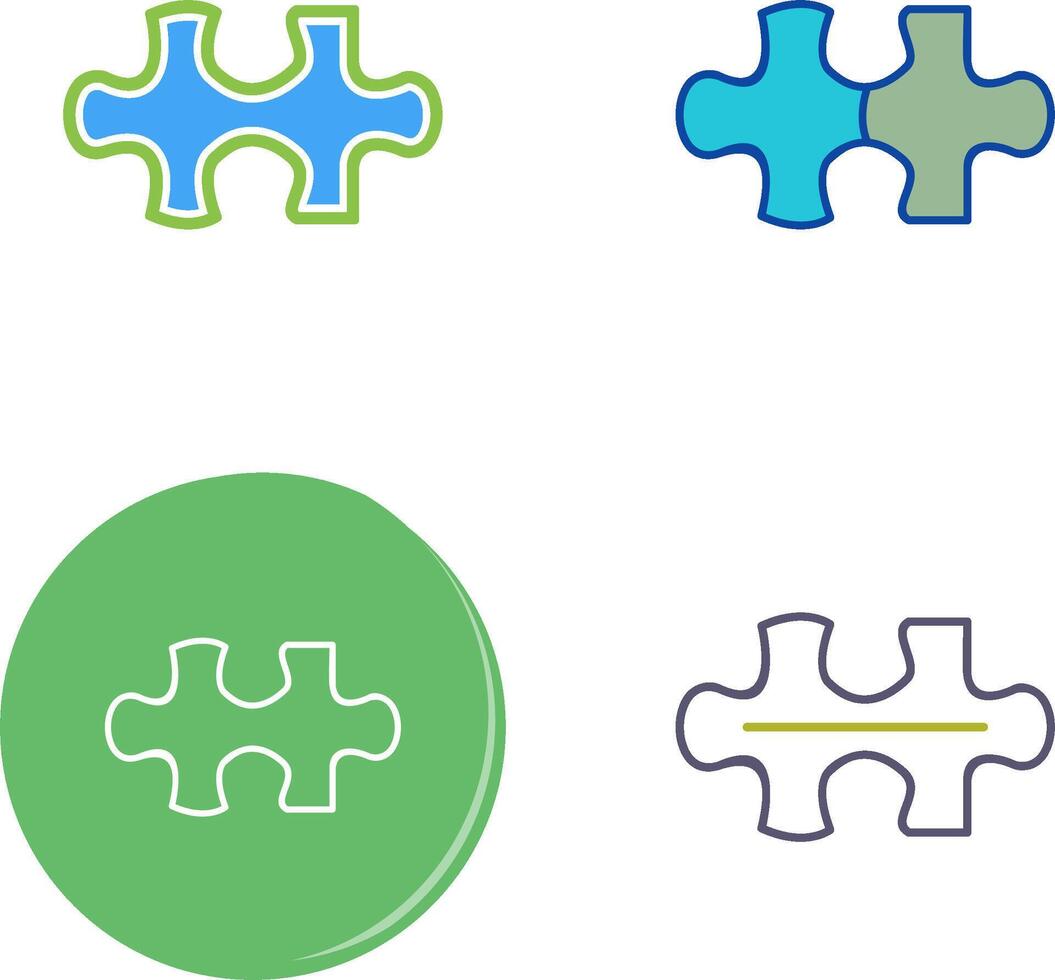 Unique Puzzle Piece Icon Design vector