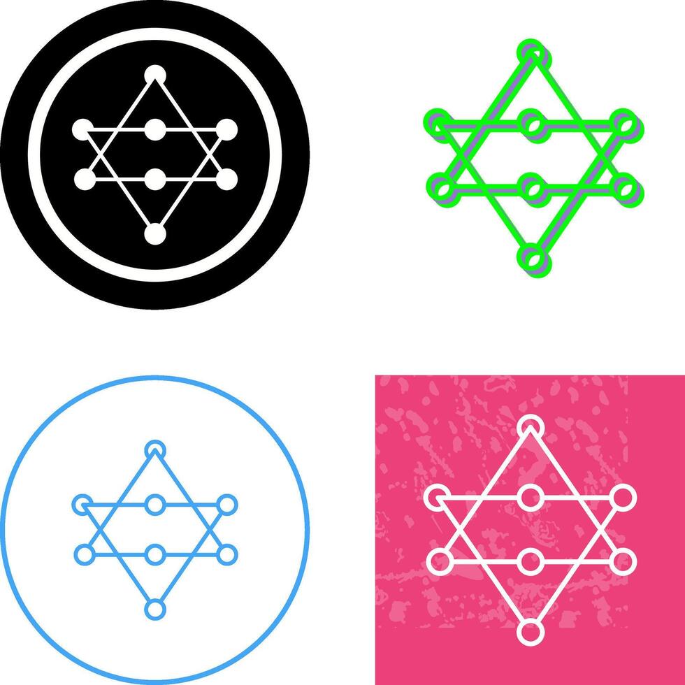 Unique Networks Icon Design vector