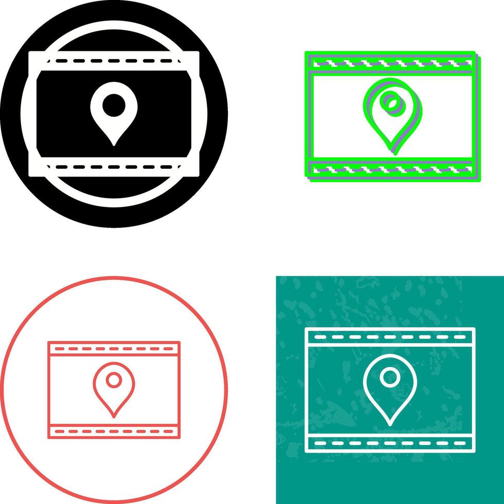 Unique Location Web Advertising Icon Design vector