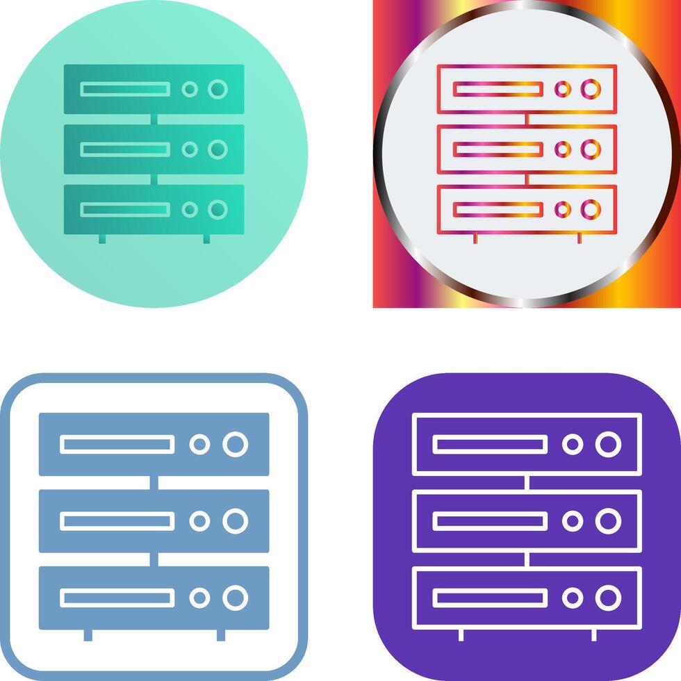 Unique Server Icon Design vector