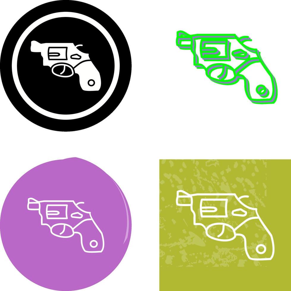 Unique Revolver Icon Design vector