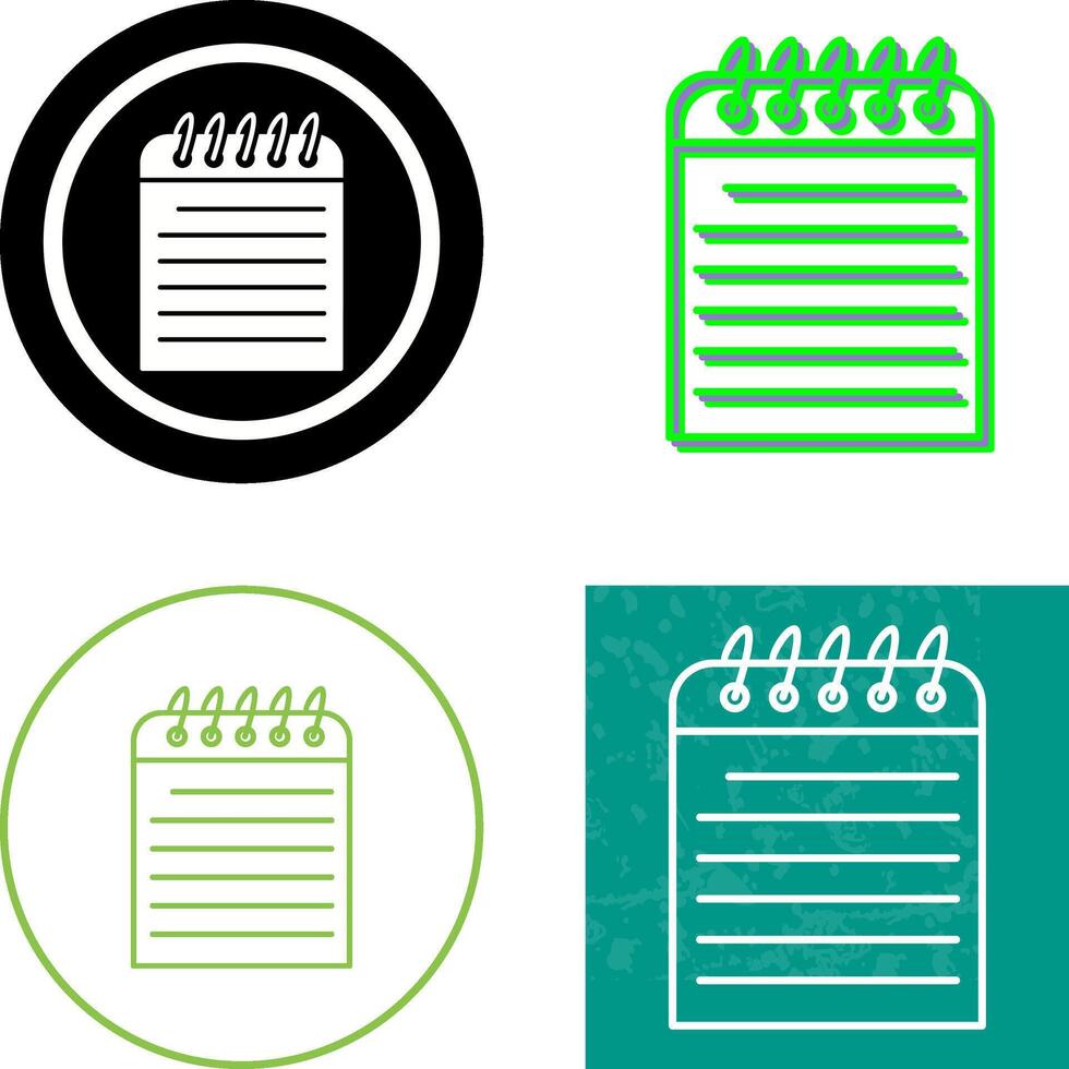 Unique Note Icon Design vector