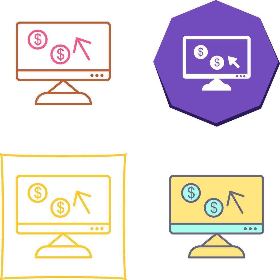 Unique Pay Per Click Icon Design vector
