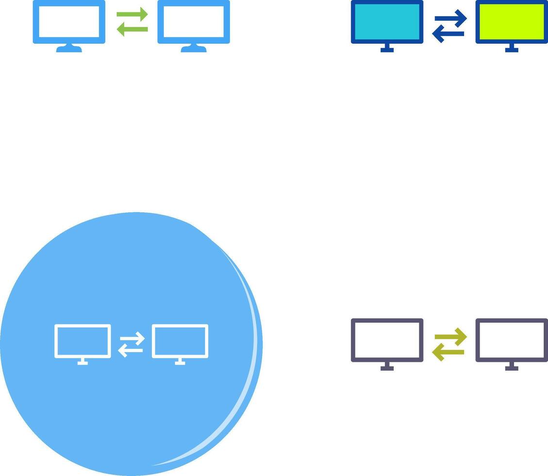 Unique Sharing Systems Icon Design vector