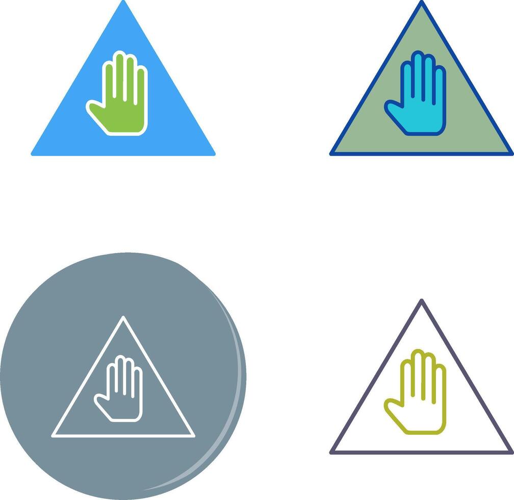 Unique Warning Icon Design vector