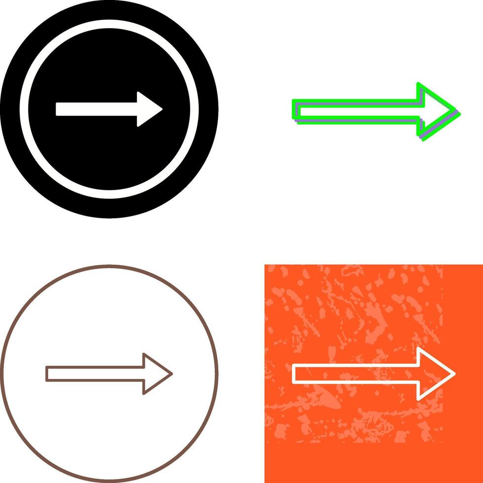 Unique Right Arrow Icon Design vector