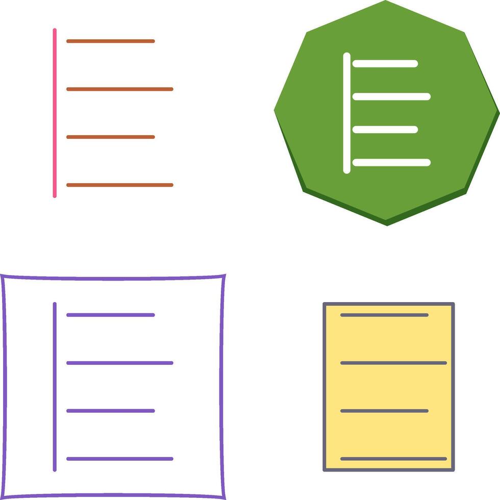 Unique Left Align Icon Design vector