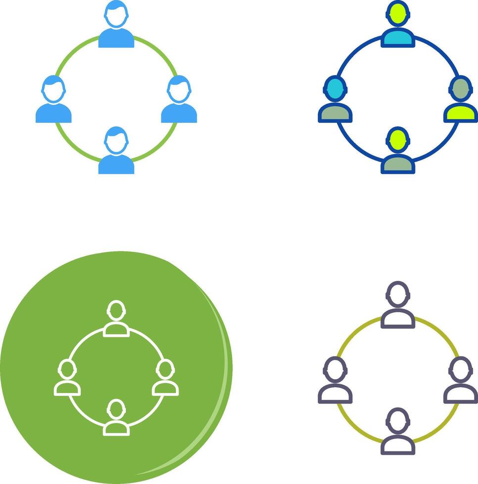 Unique Network Group Icon Design vector