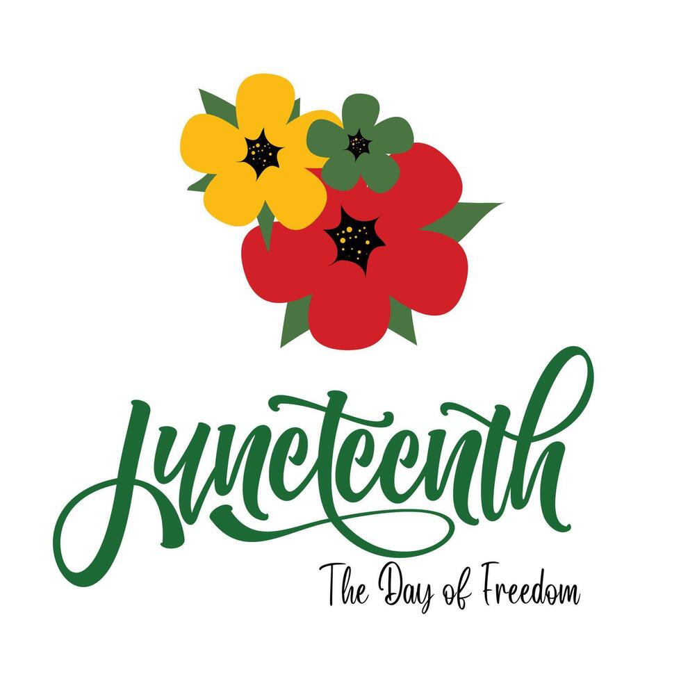 Juneteenth the day of freedom design banner illustration vector