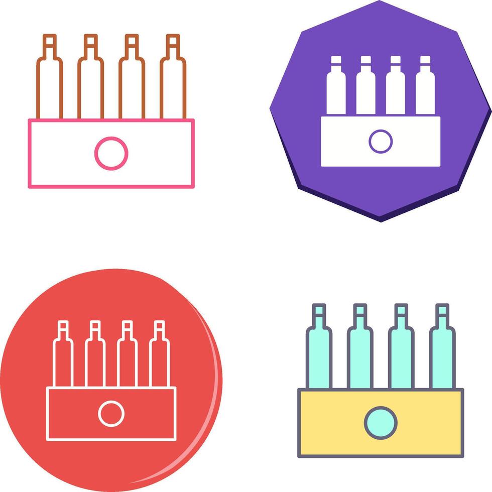 Unique Pack of Beers Icon Design vector