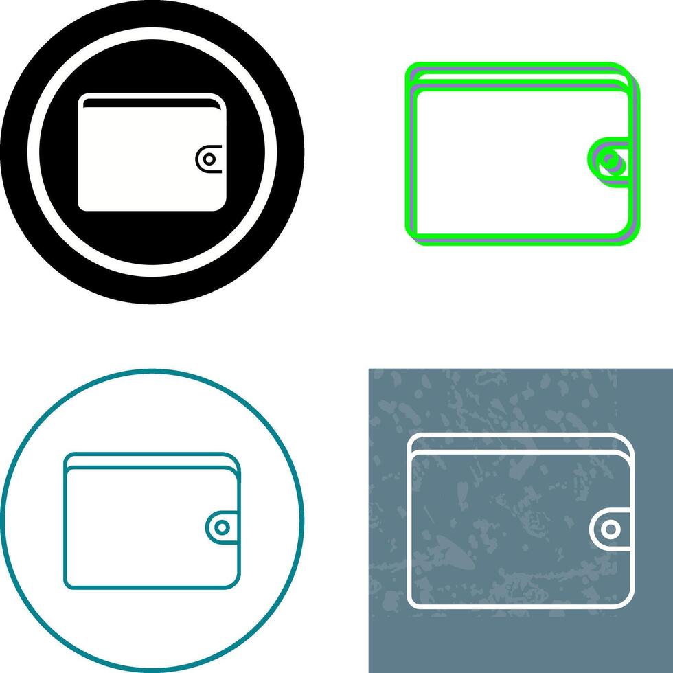 Unique Wallet Icon Design vector