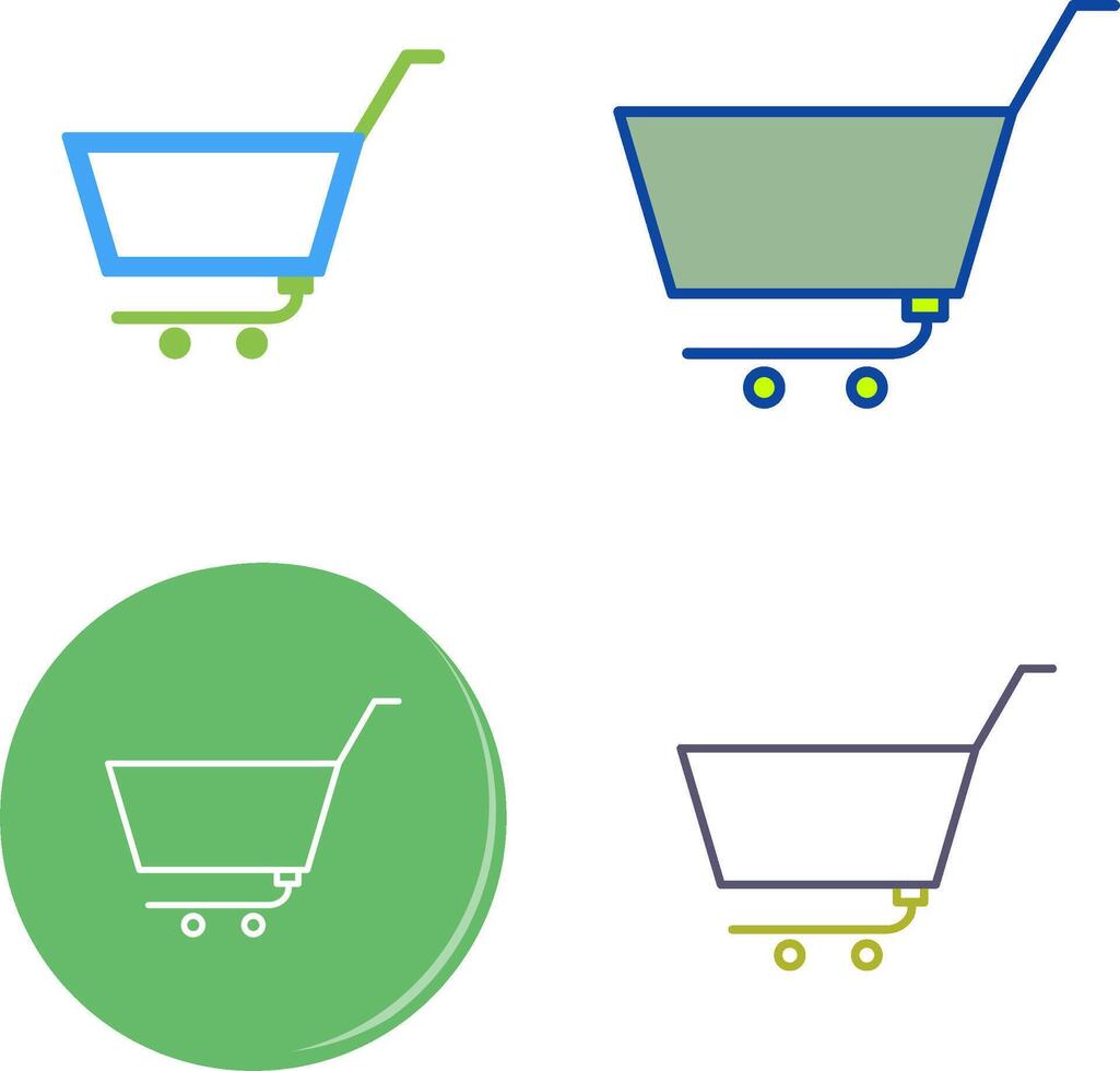 Unique Empty Cart Icon Design vector