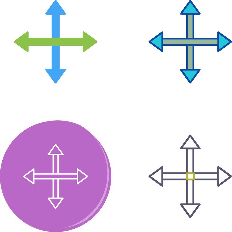 Unique Move Icon Design vector