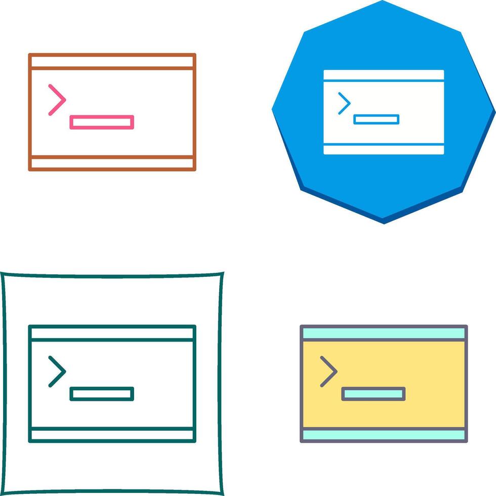 Unique Console Icon Design vector