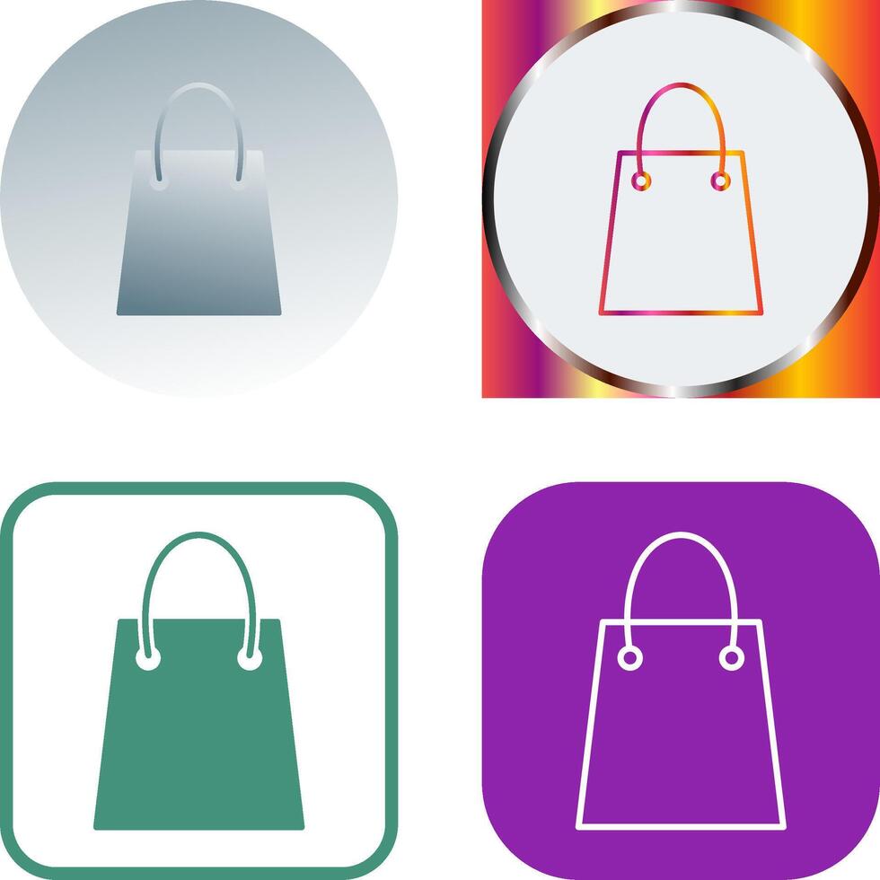 Unique Shopping Bag Icon Design vector