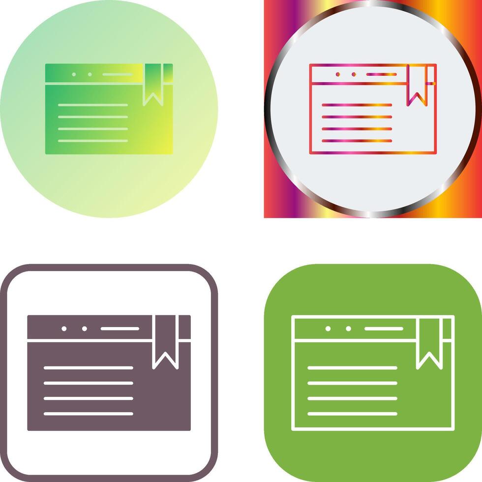 Unique Bookmarking Services Icon Design vector