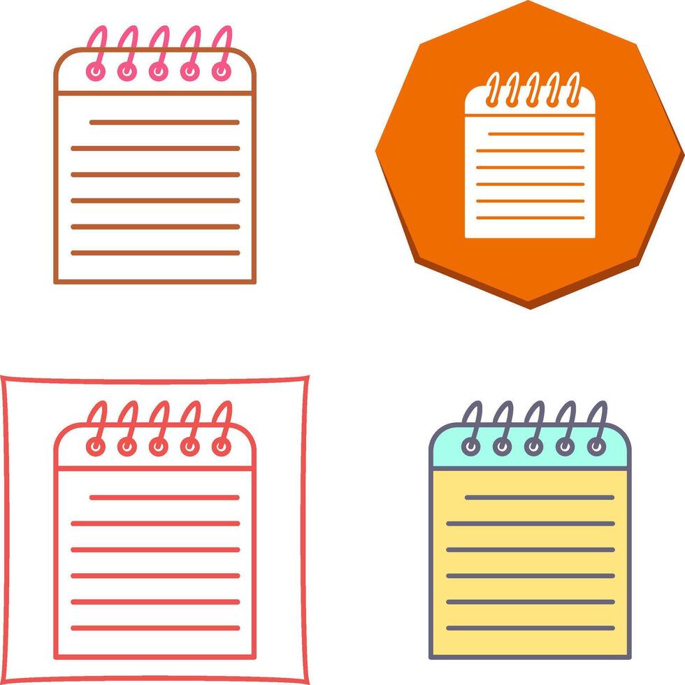 Unique Note Icon Design vector