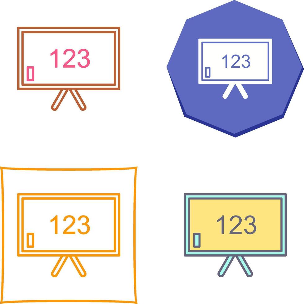 Unique Classroom Board Icon Design vector