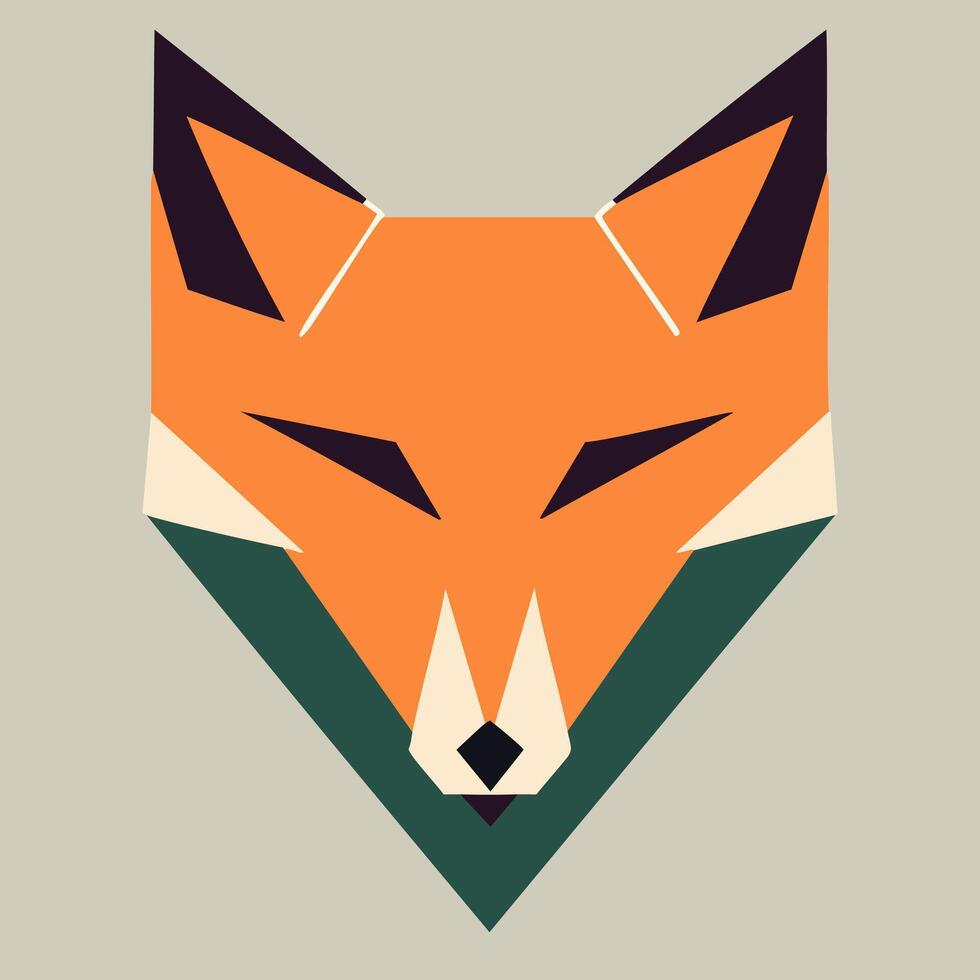 Fox head icon. illustration of vixen head in flat style. vector